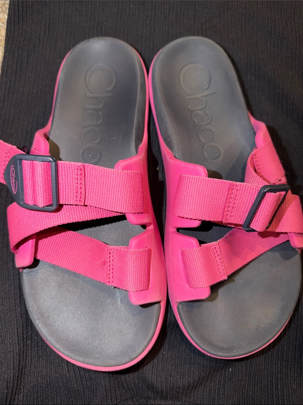 Chaco Hot Pink Adjustable Slide Sandals